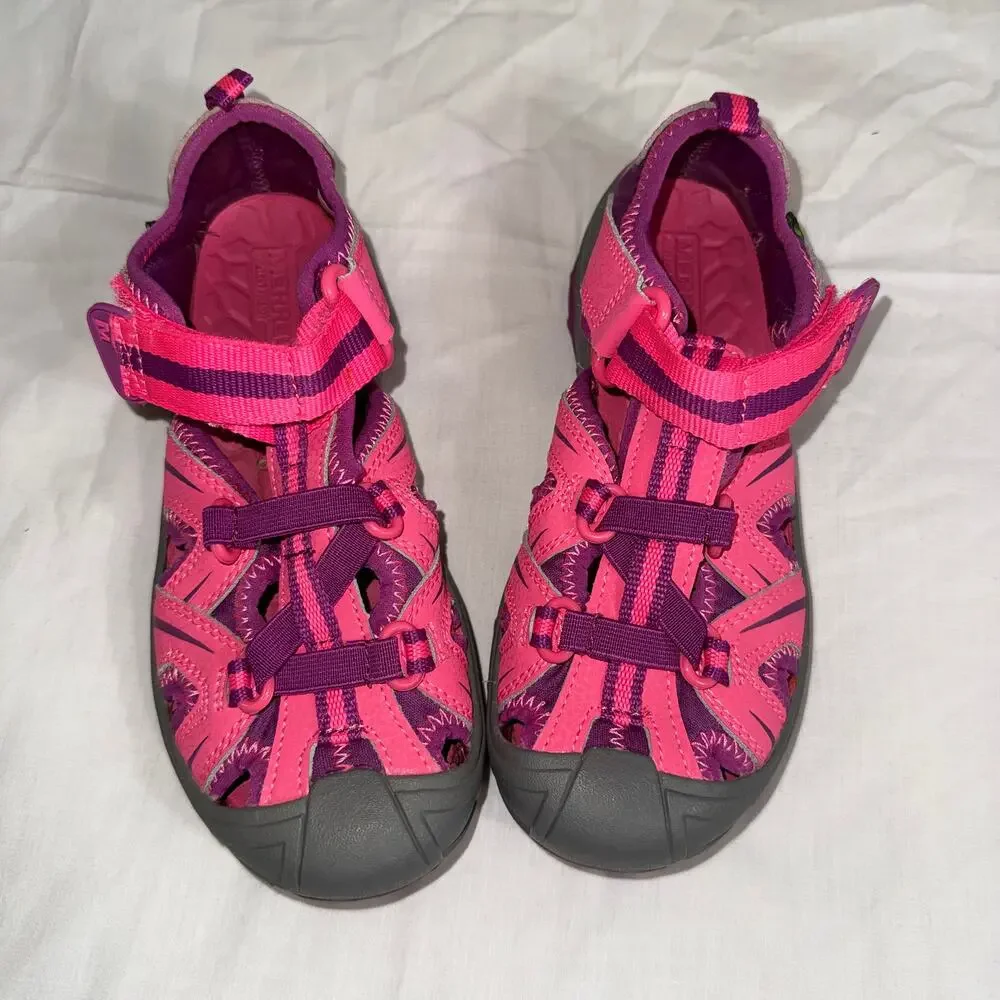 Merrell Hydro Kids Closed Toe Hiking Water Sandals Pink Purple Size 1Y